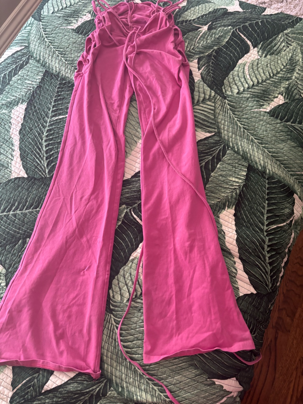 I.AM.GIA Fuchsia Lace-Up Flare pants
